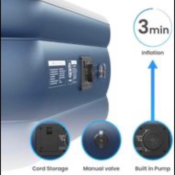 Queen sized Automatic Air Mattress - Picture 5 of 6